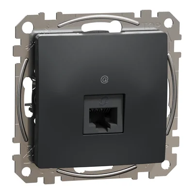 RJ45 computer socket cat.5e UTP, Sedna Design & Elements, black anthracite