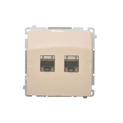RJ45 computer socket cat.6 double shielded beige