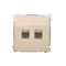 RJ45 computer socket cat.6 double shielded beige