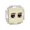 RJ45 computer socket, double shielded cat. 5e with anti-dust cover (module) beige