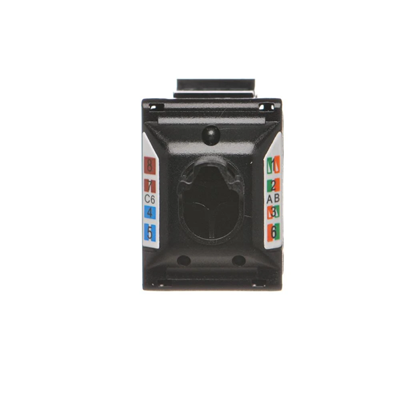 RJ45 computer socket insert category 6 unshielded (UTP) black