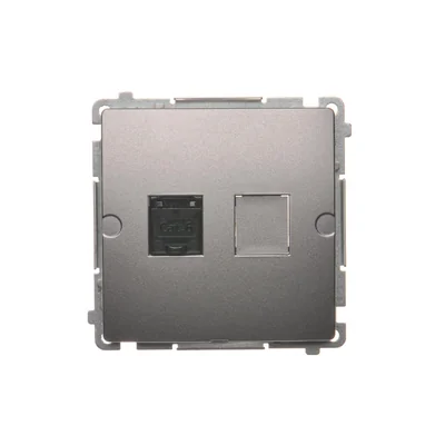 RJ45-Computerbuchse Kat. 6 Single Inox Metallic