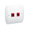 RJ45 double computer socket cat. 5e white