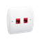 RJ45 double computer socket cat. 5e white
