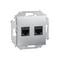 RJ45 double computer socket cat. 6 (module) aluminum (metallic)