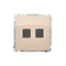 RJ45 Kat.6 Doppel-Computersteckdose beige