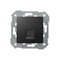 RJ45 socket cover 1 socket with adapter and graphite shutter