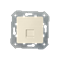 RJ45 socket cover 1 socket with adapter and shutter beige