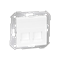 RJ45 socket cover 2 sockets with adapter and blinds white