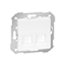 RJ45 socket cover 2 sockets with adapter and blinds white