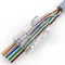 RJ45-Stecker Kat. 5e UTP-Durchgang, Packung mit 100 Stück.
