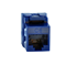 RJ45 UTP category 6 keystone tool-free slim blue socket