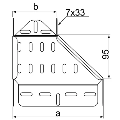 RKLJ200/100H60 Redukcja lewa gr. blachy - 1 mm