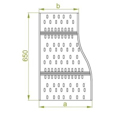 RKLSC300/200H100N Levá redukce, tloušťka plechu - 2 mm