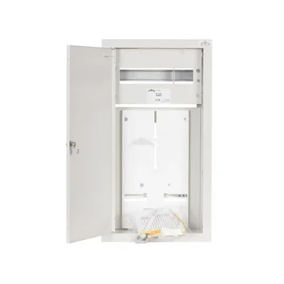 RL 12E Schaltschrank für elektronischen Zähler, mit Schloss, RAL 9003