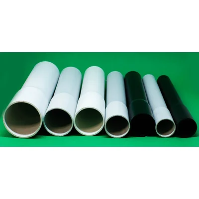 RLk 25 – Tubo rígido gris para instalaciones eléctricas con enchufe, 3 m, RAL 7035