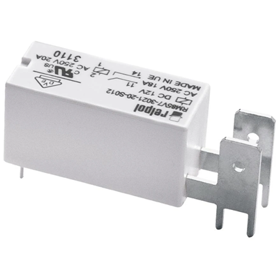 RM85 faston relay, 1 NO contact, 16 A, for printed circuit boards and for plug-in connections