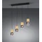 ROBIN Hanging lamp, quadruple slat, brass mat
