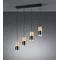 ROBIN Hanging lamp, quadruple slat, brass mat