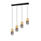 ROBIN Hanging lamp, quadruple slat, brass mat