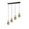 ROBIN Hanging lamp, quadruple slat, brass mat