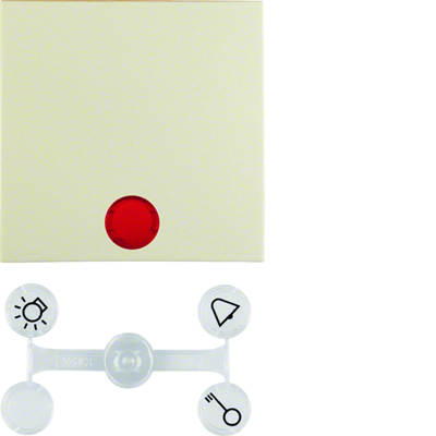 Rocker with 5 attached lenses for 1 rocker switches, cream, glossy