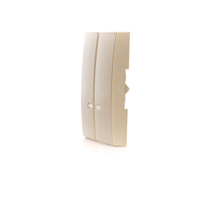 Rocker with a window for switches and double push-buttons with golden matt backlight