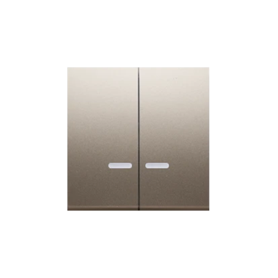 Rocker with a window for switches and double push-buttons with golden matt backlight