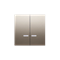 Rocker with a window for switches and double push-buttons with golden matt backlight