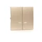 Rocker with a window for switches and double push-buttons with golden matt backlight