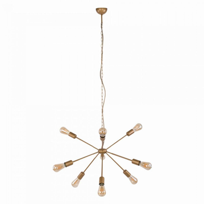 ROD Nine-point gold pendant lamp
