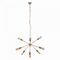 ROD Nine-point gold pendant lamp
