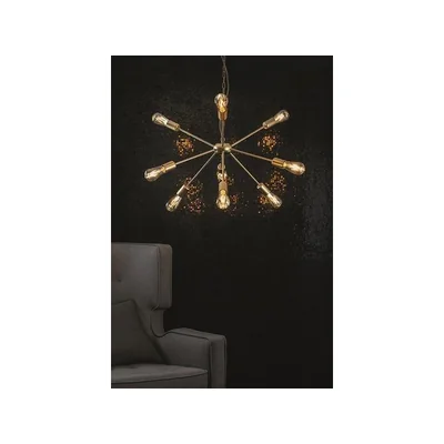 ROD Nine-point gold pendant lamp