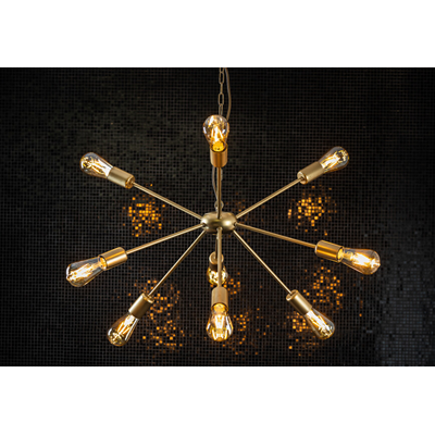 ROD Nine-point gold pendant lamp