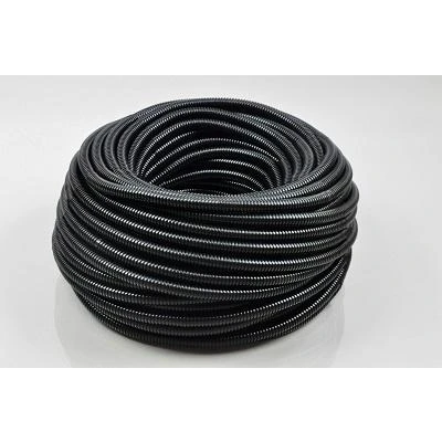 Rohr, flexibel, gewellt, Durchmesser 10/7 mm, Polyethylen, schwarz