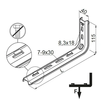 Rohrhalterungslänge 338 mm