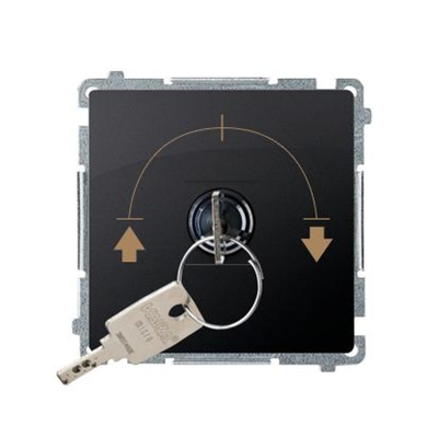 Rolladen-Schlüsselschalter mit 3 Positionen, 5 A, 230 V, metallisiertes, mattes Graphit