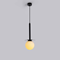 ROMA E14 IP20 hanging lamp, black with a white lampshade