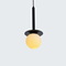 ROMA E14 IP20 hanging lamp, black with a white lampshade