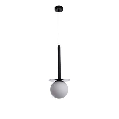 ROMA Lampa wisząca E14 IP20 czarna z białym kloszem