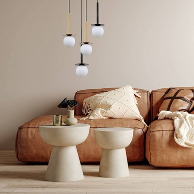 ROMA Lampa wisząca E14 IP20 czarna z białym kloszem
