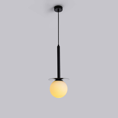 ROMA Lampa wisząca E14 IP20 czarna z białym kloszem