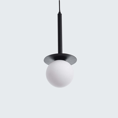 ROMA Lampa wisząca E14 IP20 czarna z białym kloszem