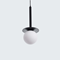 ROMA Lampa wisząca E14 IP20 czarna z białym kloszem