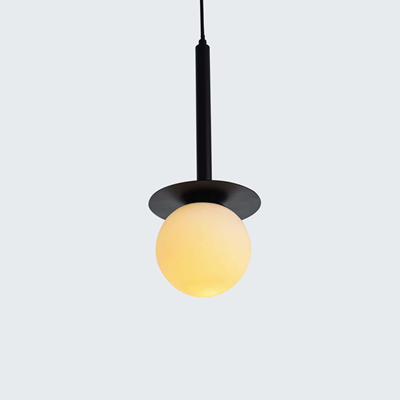 ROMA Lampa wisząca E14 IP20 czarna z białym kloszem