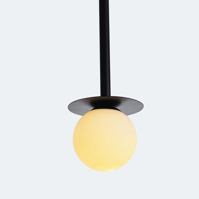 ROMA Lampa wisząca E14 IP20 czarna z białym kloszem