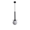 ROMA Lampe à suspension E14 IP20 noire avec abat-jour blanc