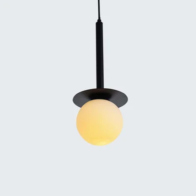 ROMA Lampe à suspension E14 IP20 noire avec abat-jour blanc