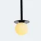 ROMA Lampe à suspension E14 IP20 noire avec abat-jour blanc