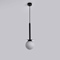ROMA Lampe à suspension E14 IP20 noire avec abat-jour blanc